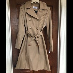 Calvin Klein Tan Trench Coat